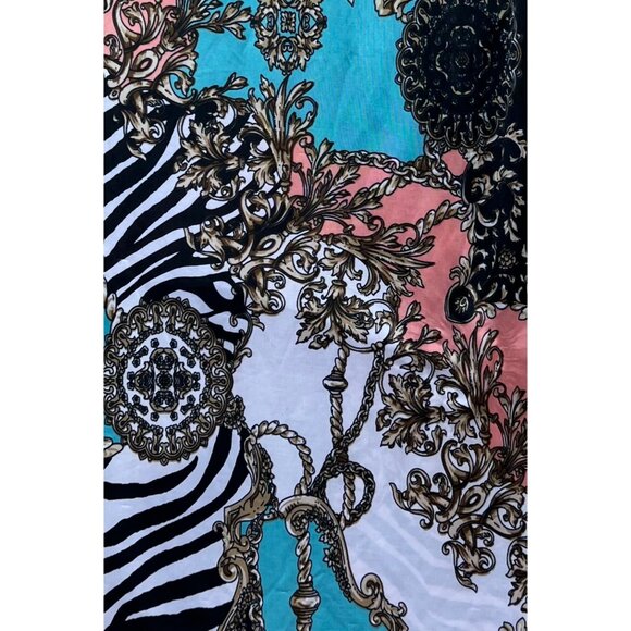 Women's Floral Print Asymmetrical Dress - Multicolor - Medium - Picture 11 of 13